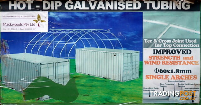 New 8m x 12m Container Shelter Workshop Igloo Dome with End Wall