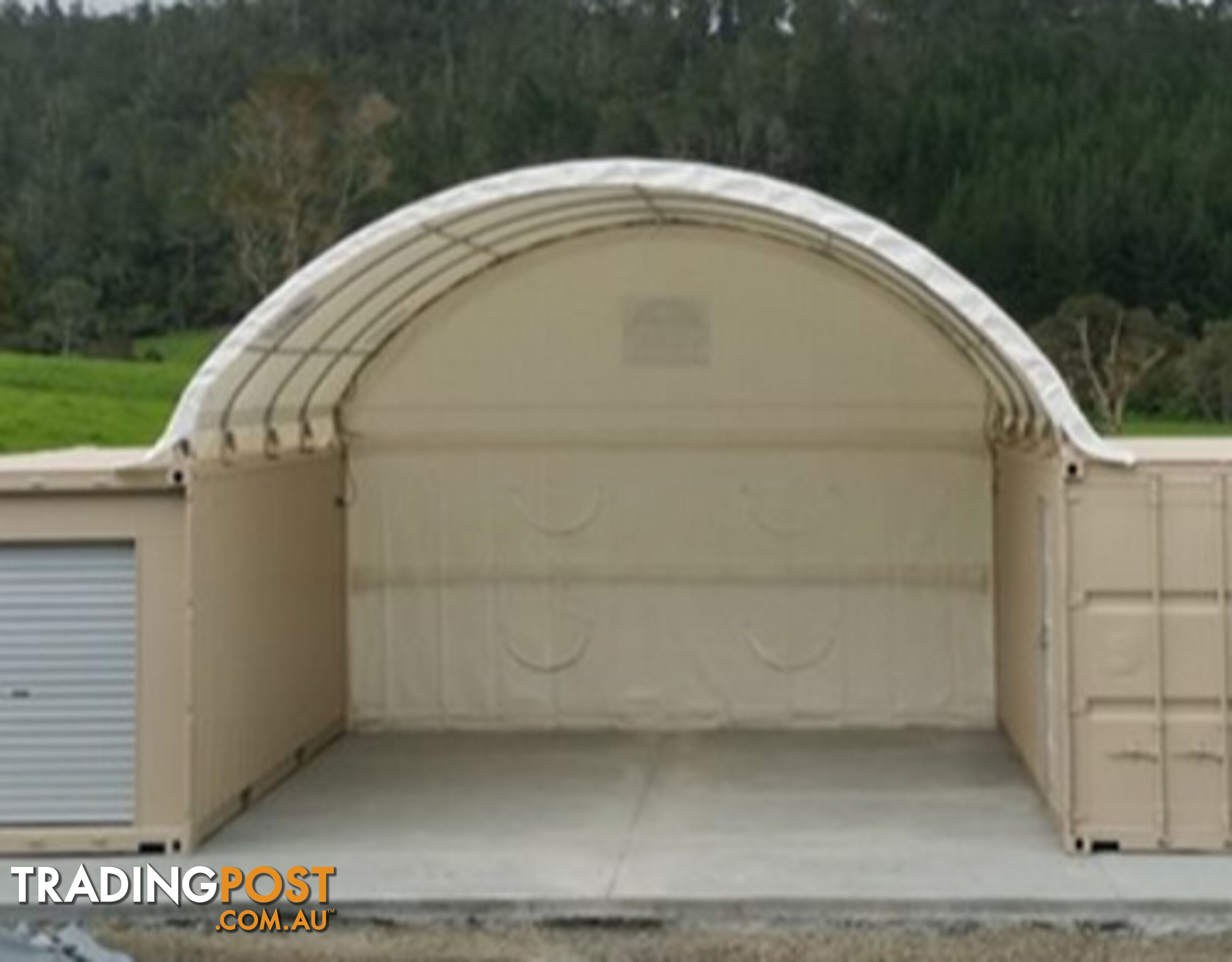 New Rear End Wall for 6m wide Container Shelter Dome