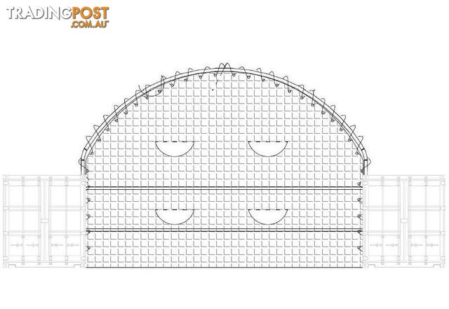 New Rear End Wall for 6m wide Container Shelter Dome