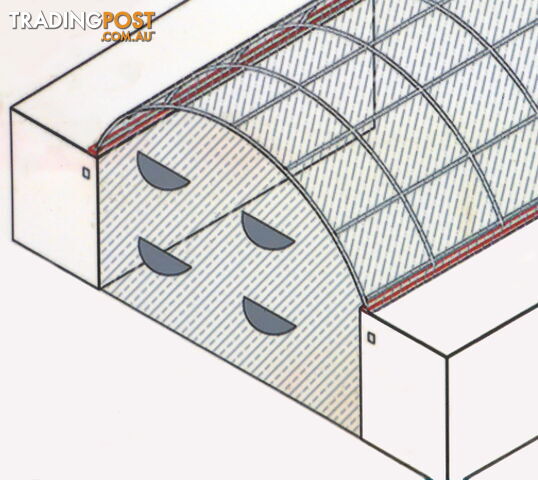 New Rear End Wall for 6m wide Container Shelter Dome