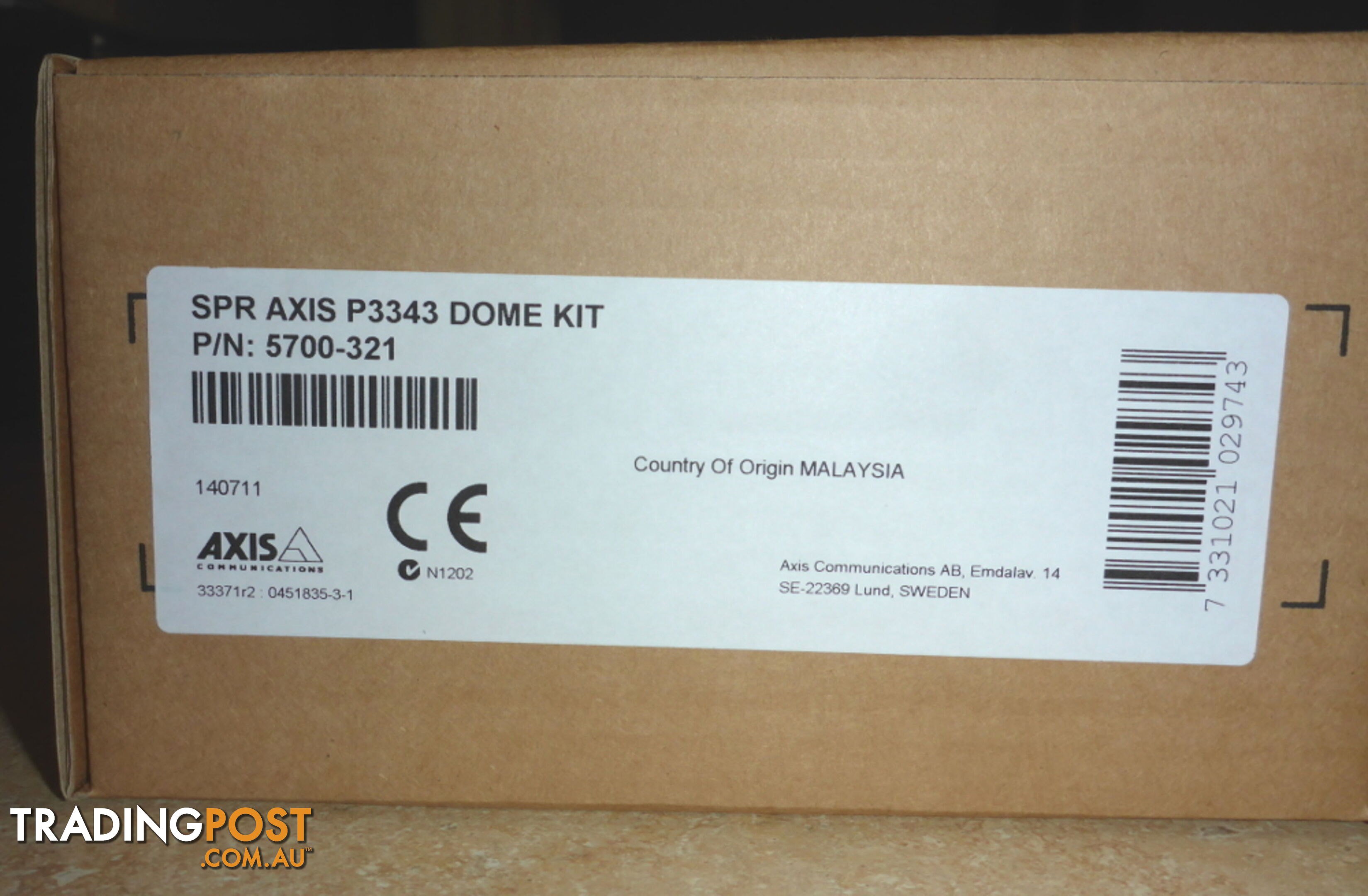 New Axis P3343 Surveillance Camera Dome Kit 5700-321