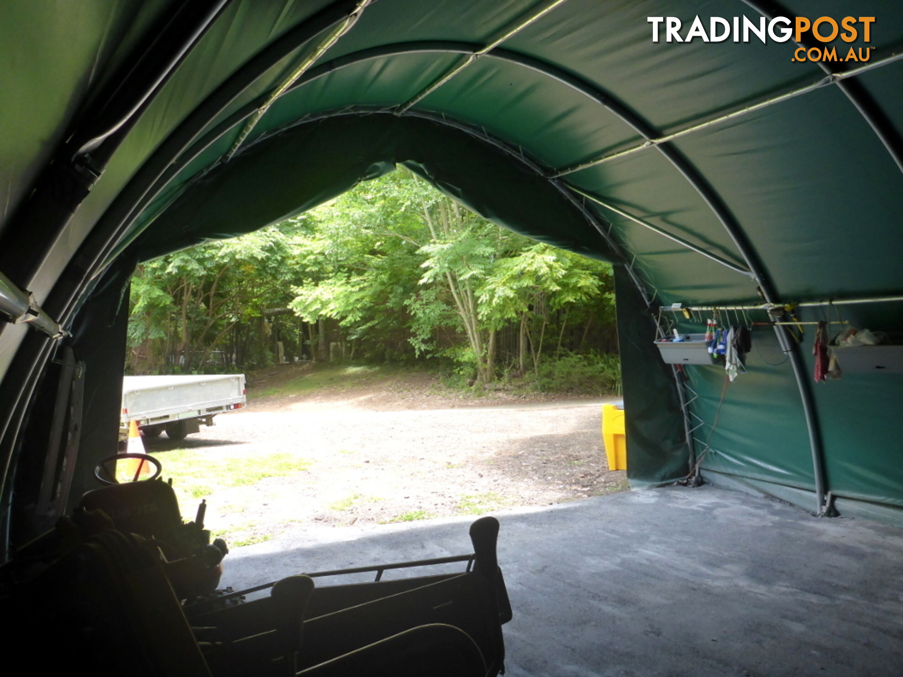 37m2 Workshop Storage Shelter Building 6m x 6m x 3.6m in Forest Green Cover