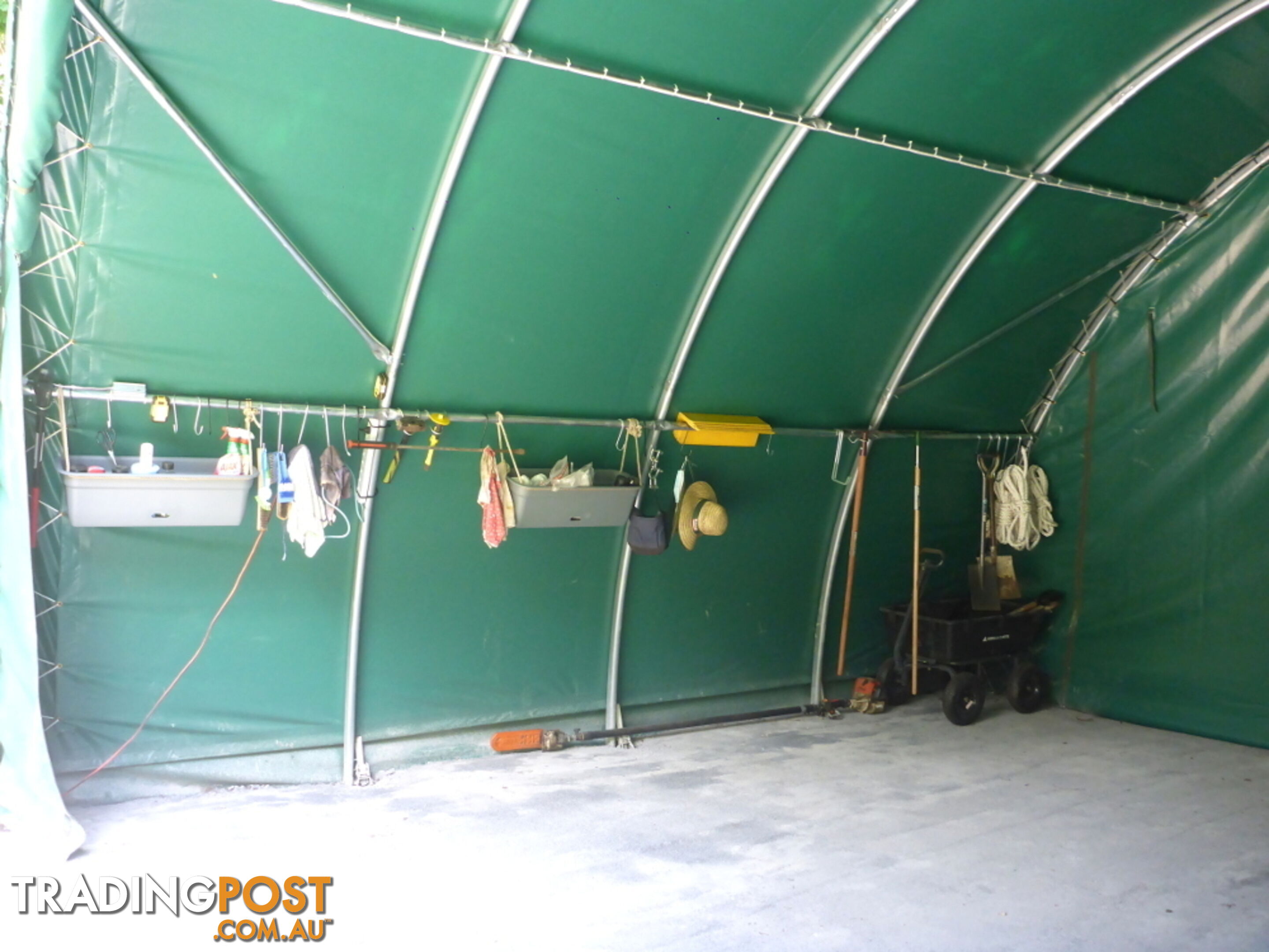 37m2 Workshop Storage Shelter Building 6m x 6m x 3.6m in Forest Green Cover