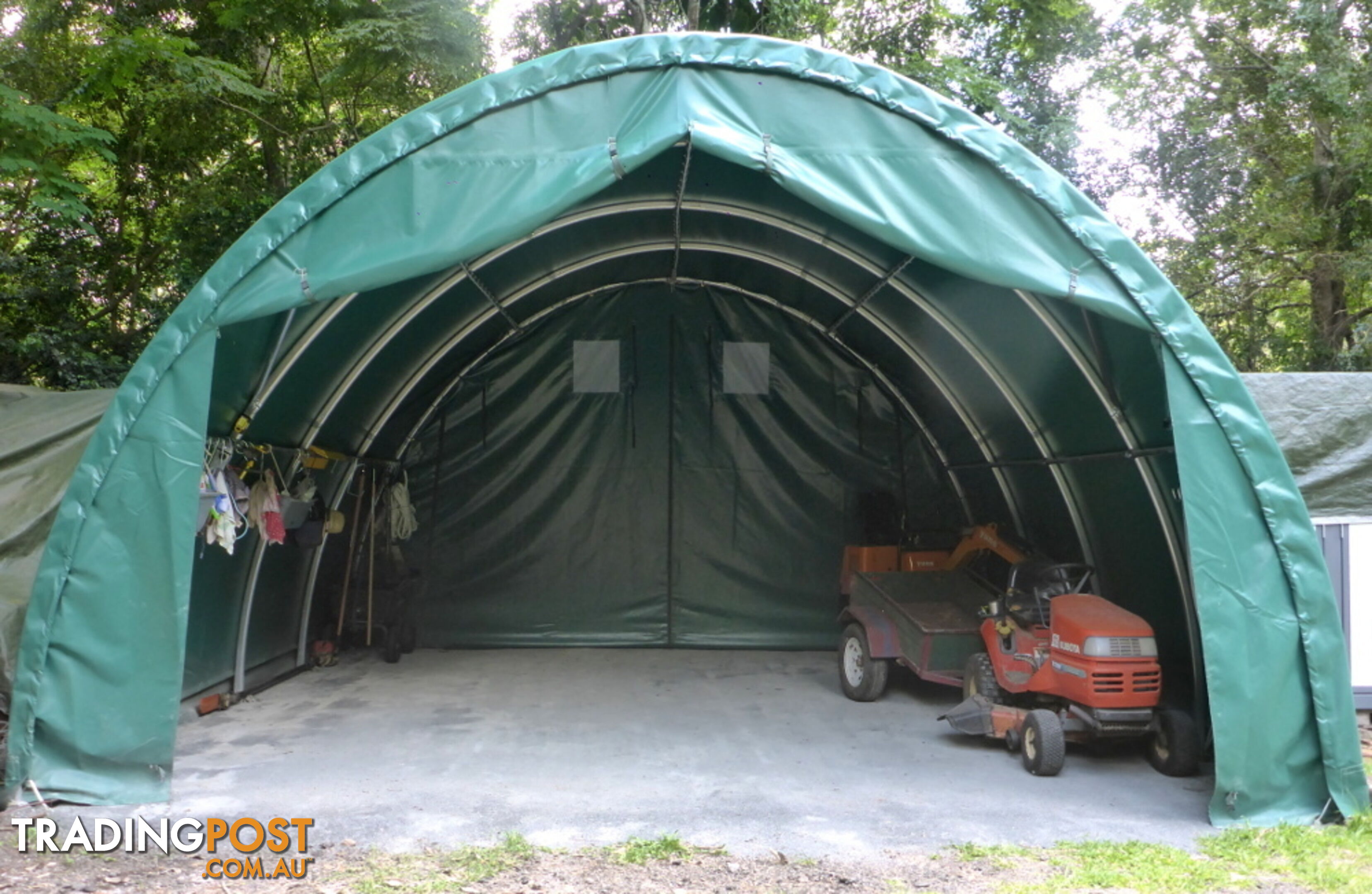 37m2 Workshop Storage Shelter Building 6m x 6m x 3.6m in Forest Green Cover