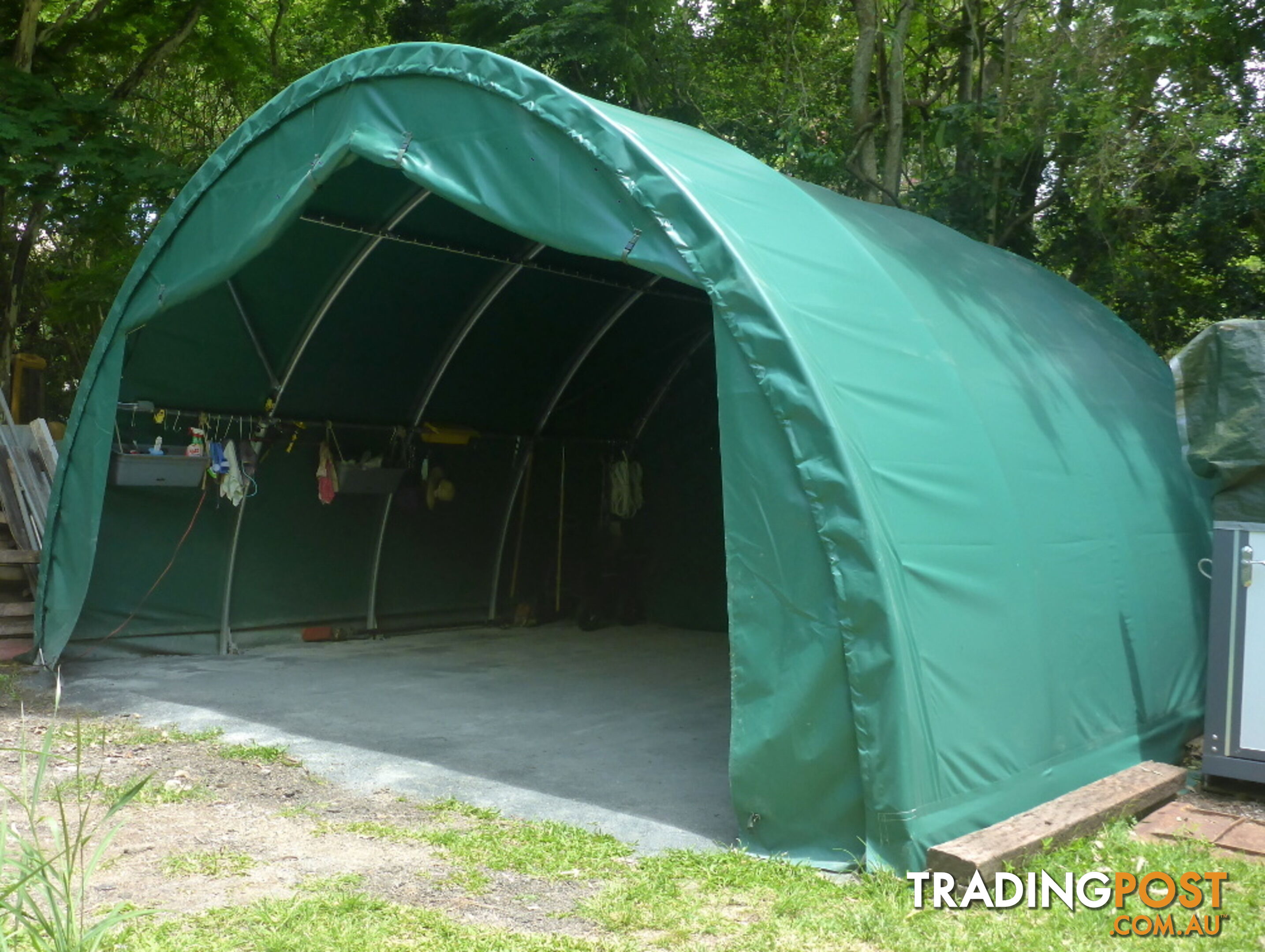 37m2 Workshop Storage Shelter Building 6m x 6m x 3.6m in Forest Green Cover