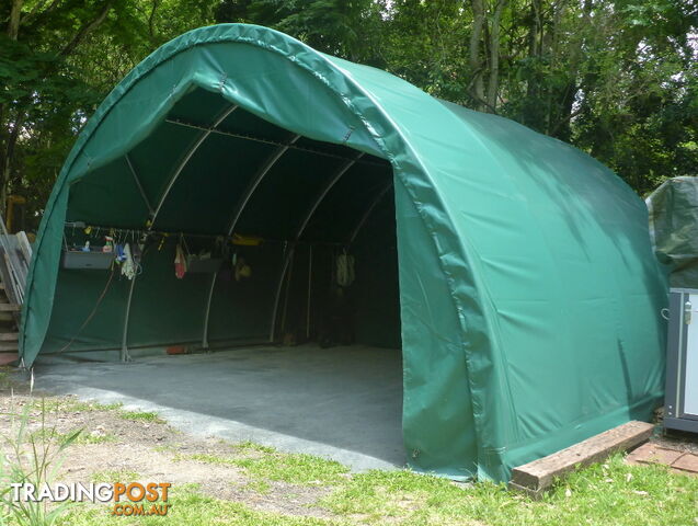 37m2 Workshop Storage Shelter Building 6m x 6m x 3.6m in Forest Green Cover