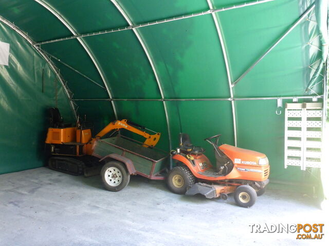 37m2 Workshop Storage Shelter Building 6m x 6m x 3.6m in Forest Green Cover