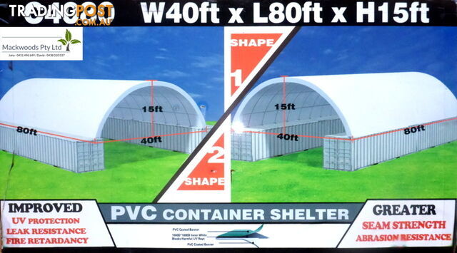 Massive 12m x 24m (297m2) Container Shelter Workshop Igloo Dome