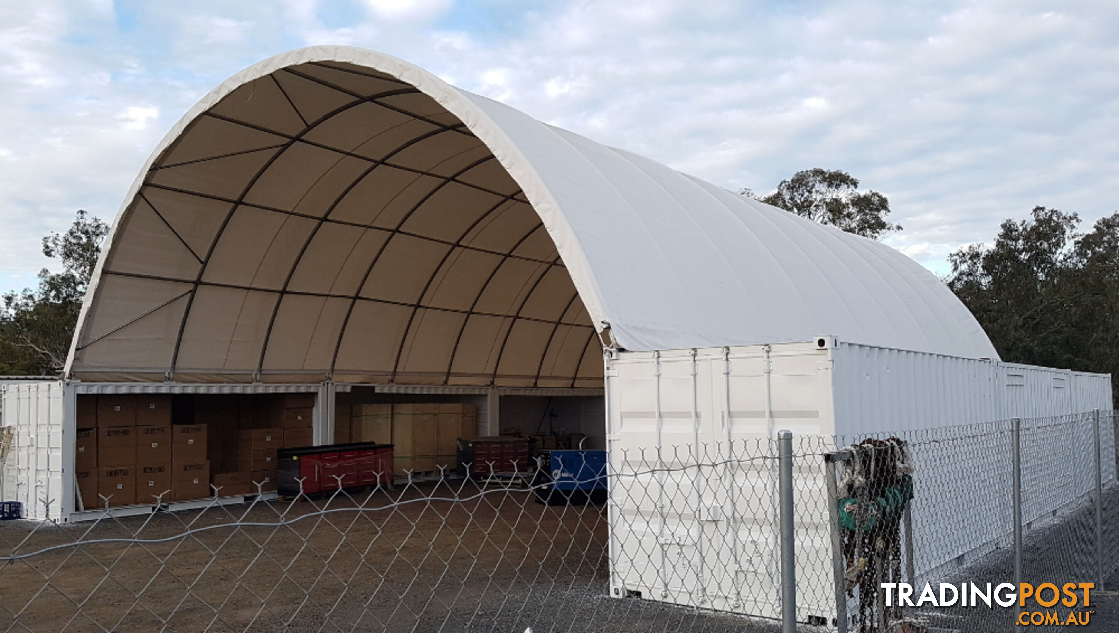 New 12m x 18m (223m2) Container Shelter Workshop Igloo Dome