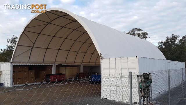 New 12m x 18m (223m2) Container Shelter Workshop Igloo Dome