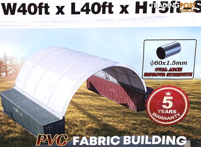 New 12m x 12m Double Trussed Container Shelter Workshop Igloo Dome