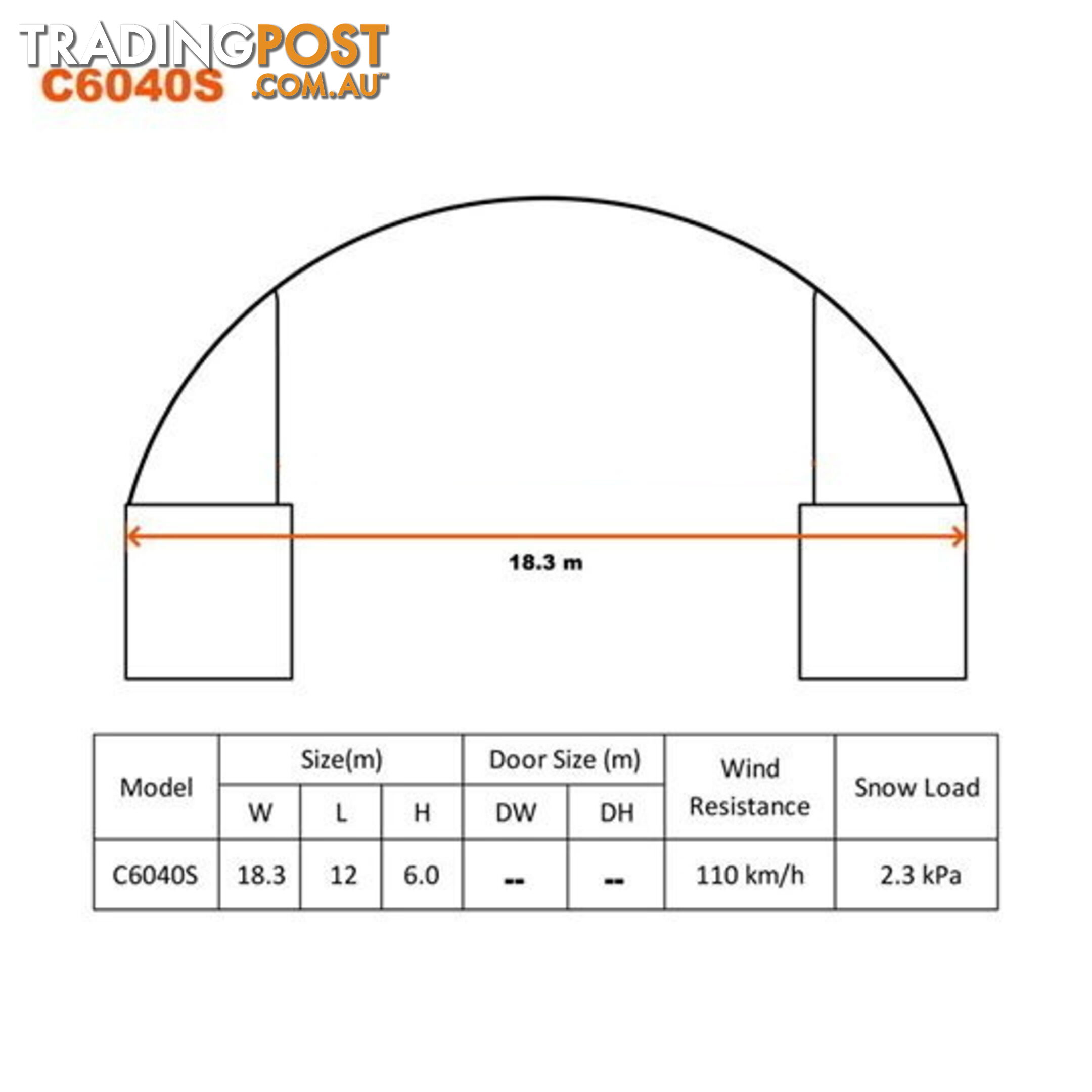 New 18m x 12m Double Trussed Container Shelter Workshop Igloo Dome