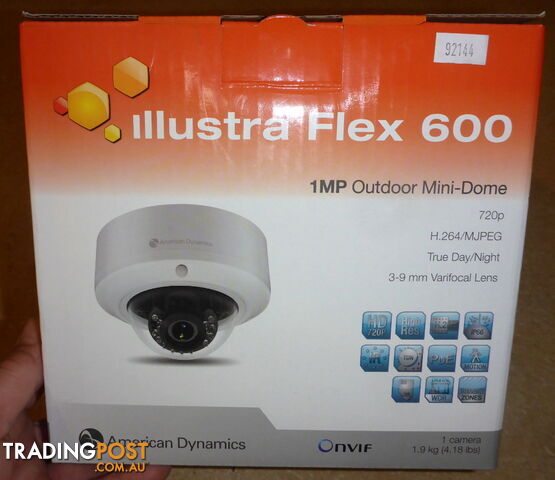 New Tyco / American Dynamics Illustra Flex 600 Mini Dome IP / CCTV Outdoor Security Camera