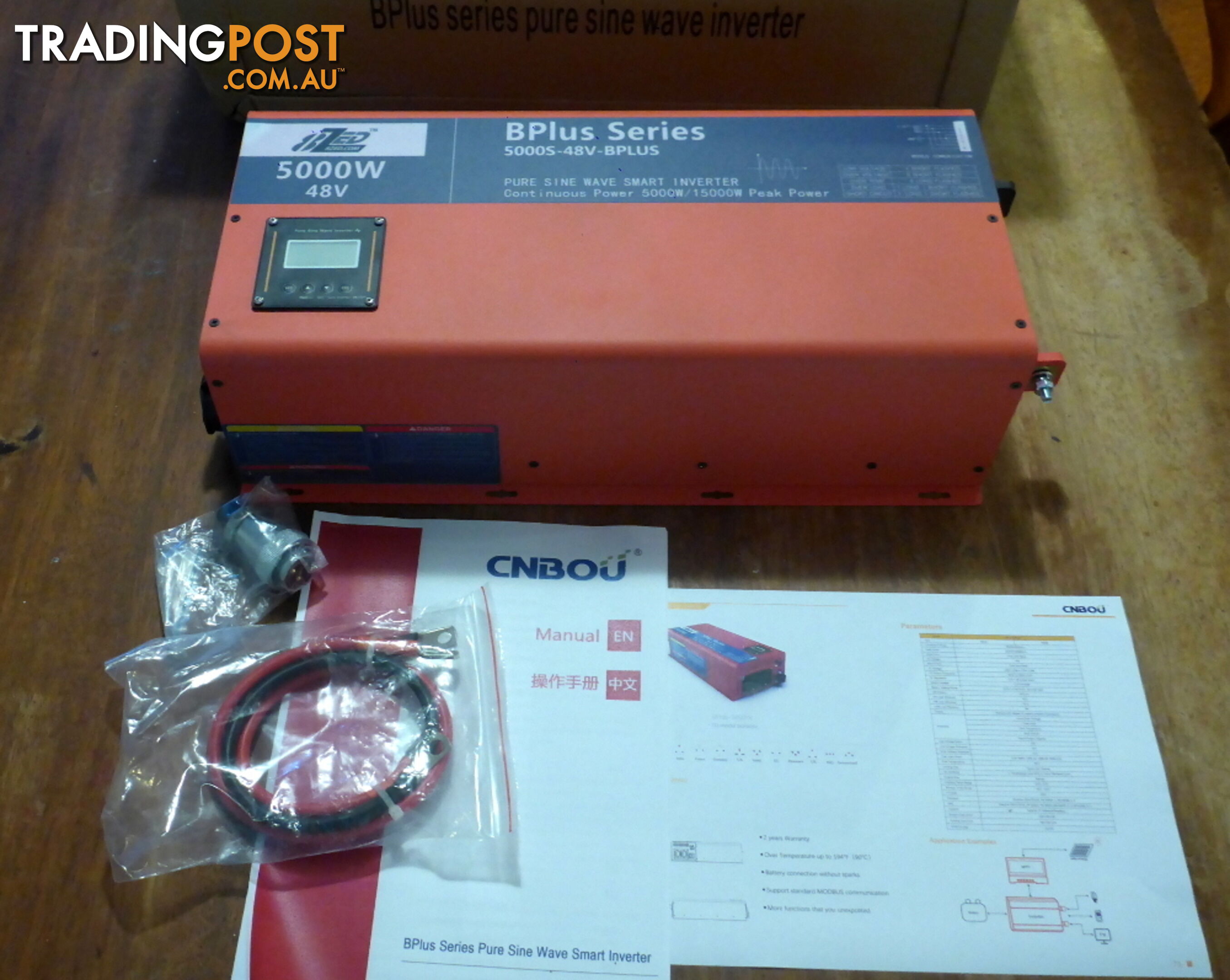 RRP $4175. New 5000w (15000w peak) 48Vdc-240Vac Pure Sine Wave Smart Power Inverter