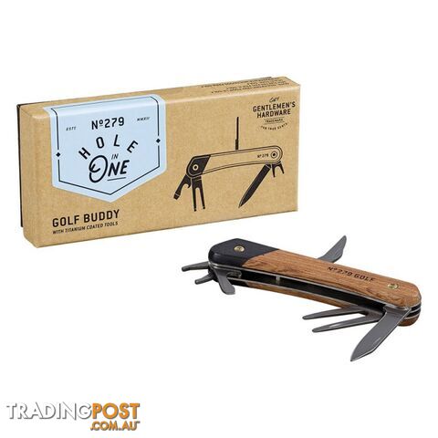 Golf Buddy Multi-Tool with Titanium Coated Tools by Gentlemen's Hardware