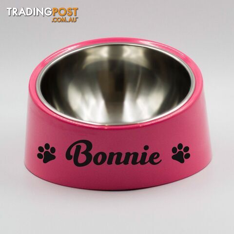 Personalised Pink Pet Bowl - Medium
