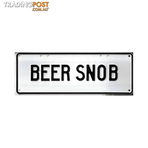 Beer Snob Novelty Number Plate