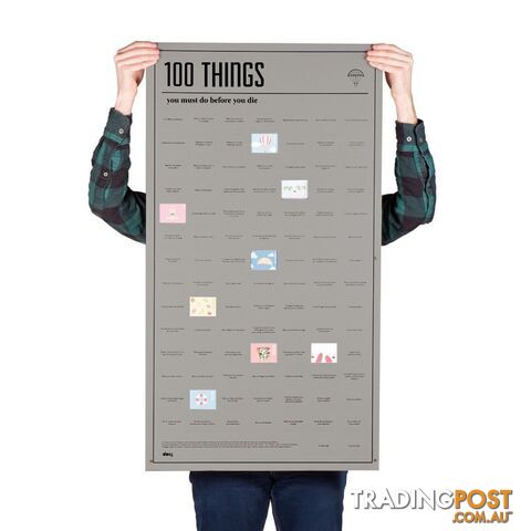 100 Things You Must Do Before You Die Poster by DOIY