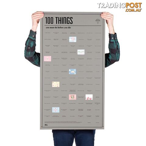 100 Things You Must Do Before You Die Poster by DOIY
