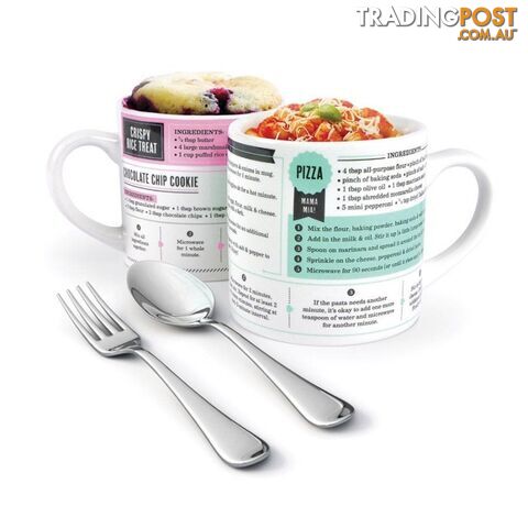 Grub Mugs Microwave Recipe Mug - Set of 2 Sweet & Savoury