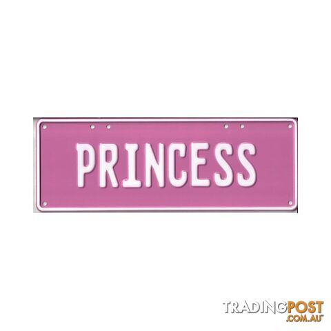 Princess Novelty Number Plate