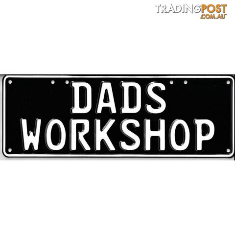 Dad's Workshop Novelty Number Plate