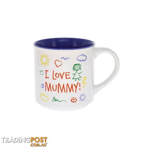 I Love Mummy Kid Art Mug