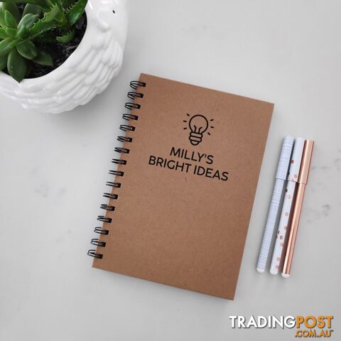Bright Ideas - Personalised Hardcover Spiral Notebook