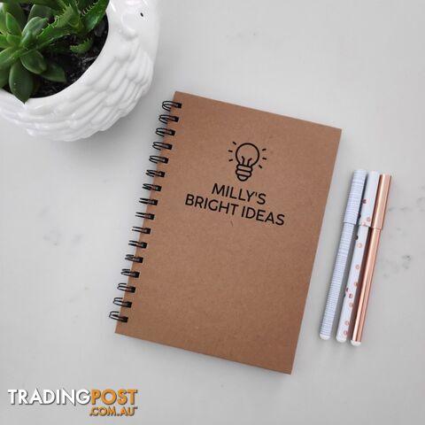Bright Ideas - Personalised Hardcover Spiral Notebook