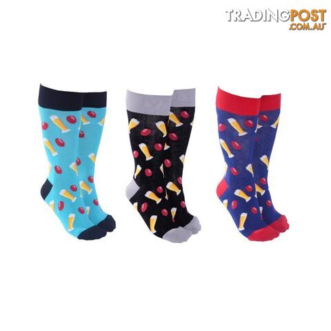 Beer and Footy Socks by Sock Society - 1 Pair