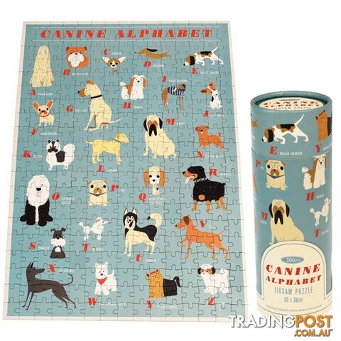 Canine Alphabet 300 Pieces Puzzle In A Tube