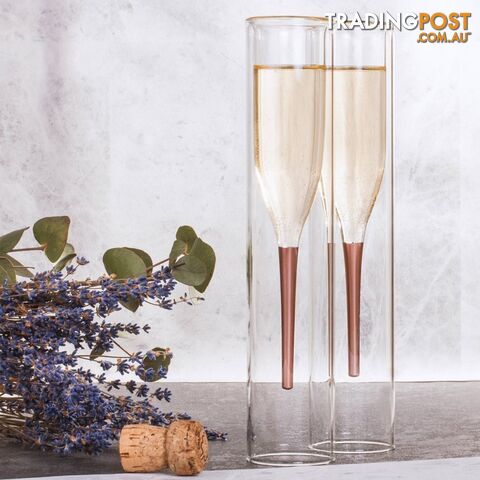 Inside Out Champagne Flutes - Set of 2