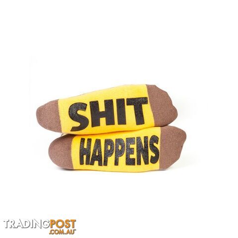 Smiling Poo Shit Happens Socks