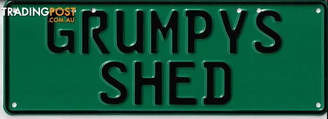 Grumpy's Shed Novelty Number Plate