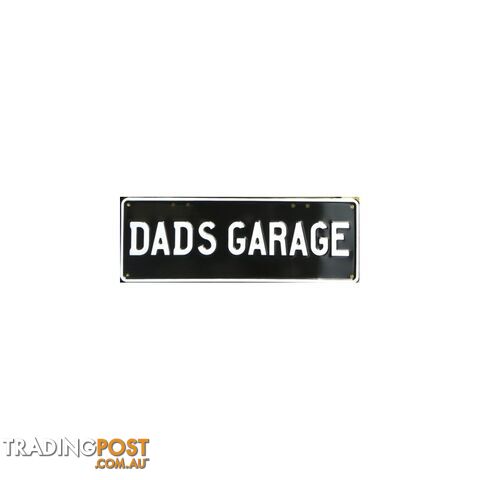 Dad's Garage Novelty Number Plate