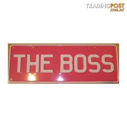 The Boss Novelty Number Plate