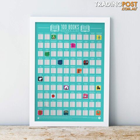 100 Books Scratch Off Bucket List Poster by Gift Republic