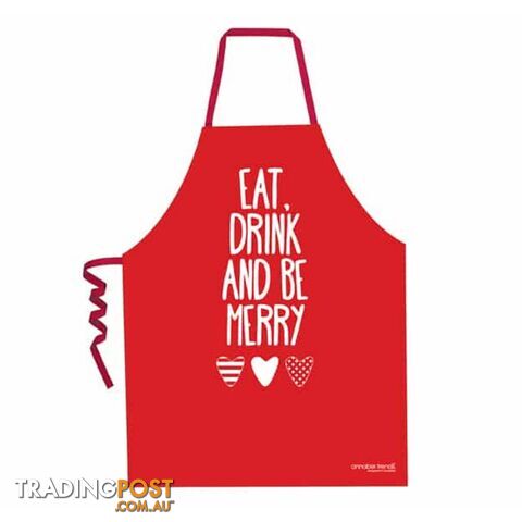 Eat Drink and Be Merry Christmas Apron