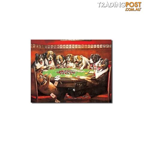 Dogs Playing Poker Tin Sign