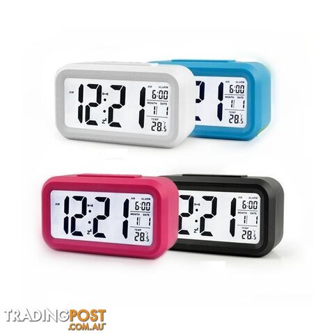 LCD Digital Desk Clock with Alarm and Snooze Function