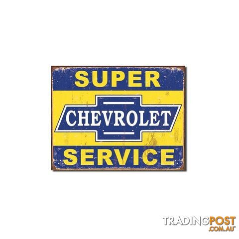 Super Chevrolet Service Metal Sign