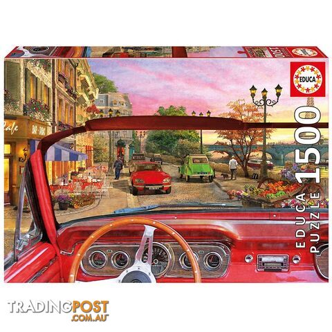 Paris In Car 1500 Pieces Jigsaw Puzzle