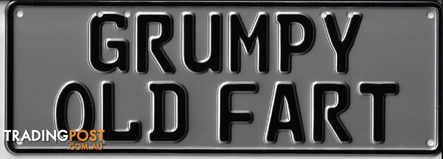 Grumpy Old Fart Novelty Number Plate