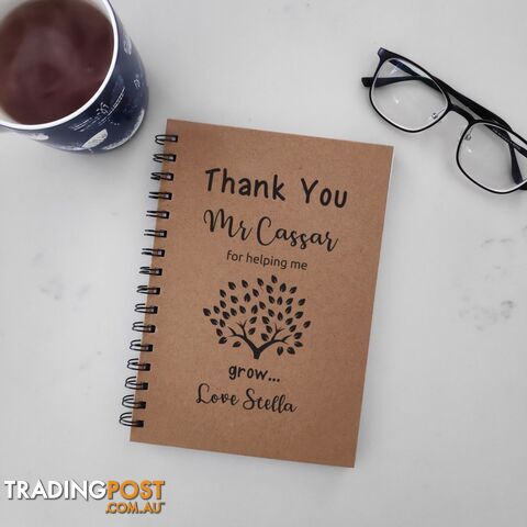 Thank You - Personalised Notebook for Teacher