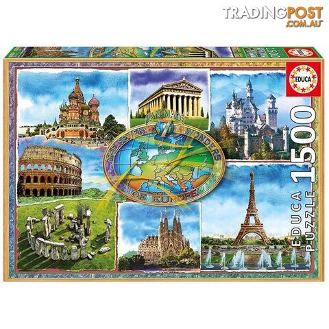 Seven Wonders of Europe 1500 Pieces Jigsaw Puzzle