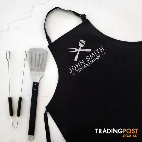 The Grillfather - Personalised Apron Black