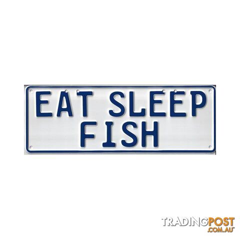 Eat Sleep Fish Novelty Number Plate