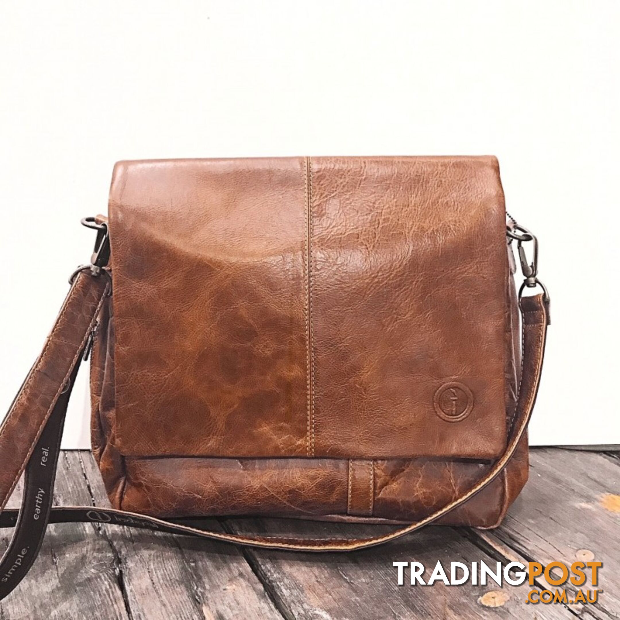 Brolly Genuine Leather Satchel Bag by Indepal Leather