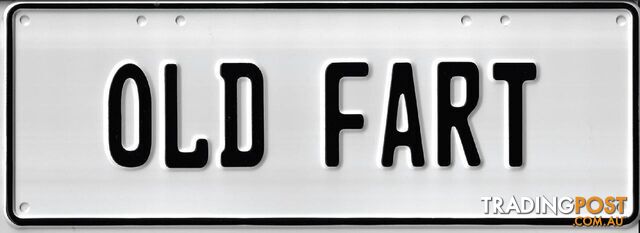 Old Fart Novelty Number Plate