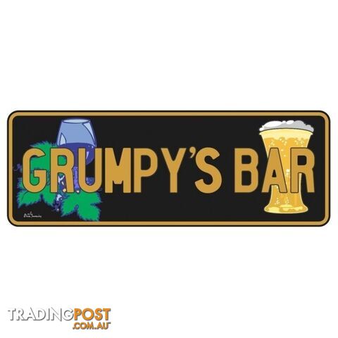 Grumpys Bar Novelty Number Plate